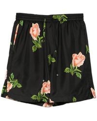 Nanushka - Anish Rose-Print Drawstring Shorts - Lyst