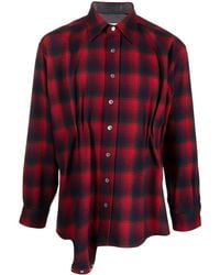 Maison Margiela - X Pendleton Checked Wool Playsuit Shirt - Lyst