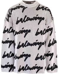 balenciaga men's logo sweater