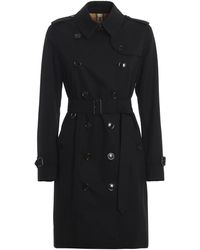 Burberry The Long Kensington Heritage Trench Coat - Black