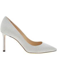 Jimmy Choo Pumps Romy 85 in tessuto glitterato - Metallizzato