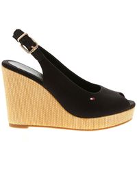 tommy hilfiger black wedges