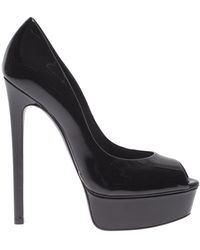 Casadei Décolleté platform opentoe nere - Nero