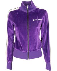 Palm Angels Giacca Sportiva Sfiancata Viola