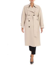 Harris Wharf London Beige Double-breasted Coat With Fleece Lining - Natural