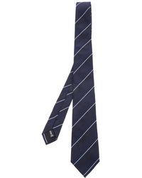 Emporio Armani Cravatta blu scuro motivo a righe