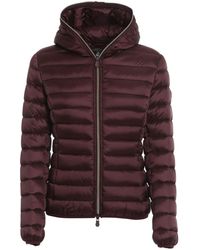 Save The Duck Iris Hooded Puffer Jacket - Red