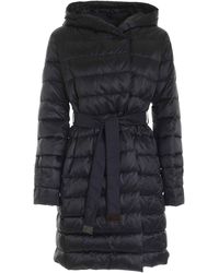 Max Mara Novef Black Down Jacket Featuring Hood