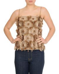 Max Mara Fil Coupé Top - Brown