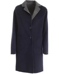 Tommy Hilfiger Cappotto Monopetto Alison Blu Reversibile