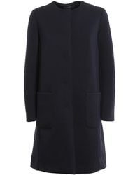Weekend by Maxmara Noveli Scuba Jersey Coat Blue