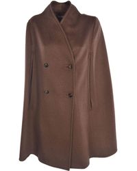Max Mara Tione Cashmere Cape - Brown