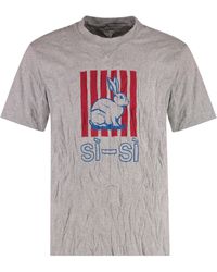 Bottega Veneta - Light Crushed Cotton Si-Si T-Shirt-Uomo - Lyst