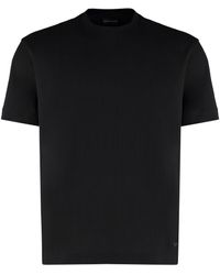 Emporio Armani - Cotton Crew-Neck T-Shirt - Lyst