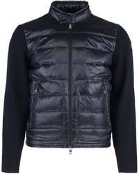 Moncler - Cardigan With Padded Front Panel - Lyst