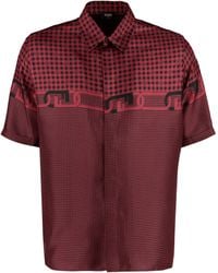 Fendi Camicia in seta stampata - Rosso