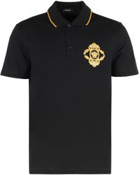 Versace - Polo in piquet di cotone - Lyst