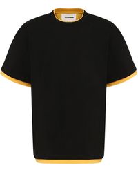 Jil Sander - T-shirt girocollo in cotone - Lyst