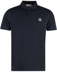 Stone Island - Short Sleeve Cotton Polo Shirt - Lyst