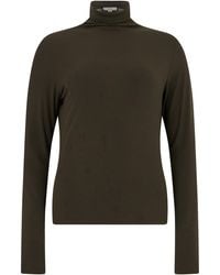 Vince - High-Neck Long-Sleeve Fitted Top - Lyst