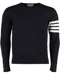 Thom Browne - Classic Crewneck Pullover W/ Bar Sleeve - Lyst