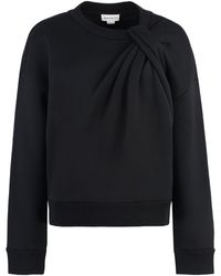 McQueen - Knot-Embellished Cotton Sweatshirt - Lyst