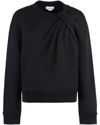 McQueen - Knot-Embellished Cotton Sweatshirt - Lyst