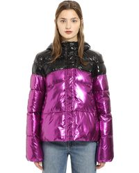 Pinko Piumino Punch con cappuccio - Viola