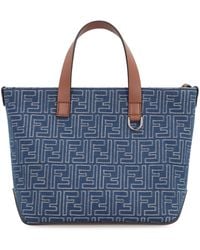 Fendi - Canvas And Leather Shopping Bag - Lyst