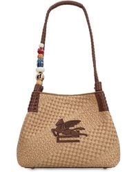 Etro - Small Raffia Shopping Bag Libra - Lyst