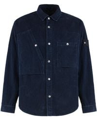 Stone Island - Denim Research - Overshirt in velluto a coste - Lyst