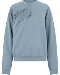 MM6 by Maison Margiela - Cotton Sweatshirt With Logo - Lyst