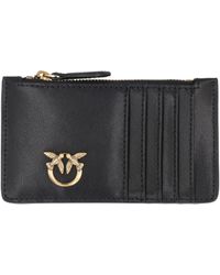 Pinko - Airone Quilted Leather Card Holder - Lyst