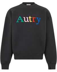 Autry - Crewneck Sweatshirt With Embroidered Logo - Lyst