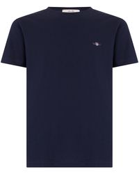 GANT - T-Shirt Dark Cotton T-Shirts - Lyst