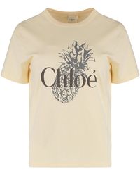 Chloé - Cotton Crew-Neck T-Shirt - Lyst