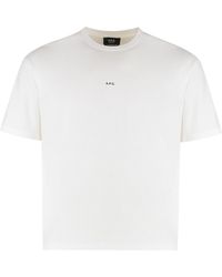 A.P.C. - Boxy Micro Logo Cotton Crew-Neck T-Shirt - Lyst