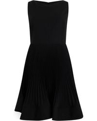 Emporio Armani - Flared Dress With Pleated Skirt - Lyst