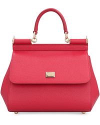 Dolce & Gabbana - Mini Leather Handbag With Flip-Lock Closure - Lyst