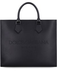 Dolce & Gabbana Shopping bag in pelle - Nero