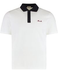 Moncler - Cotton Polo Shirt - Lyst