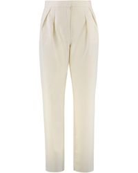 Max Mara - Dede Carrot-fit Cotton Trousers - Lyst
