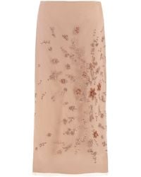 Fendi - Embroidered Tulle Skirt - Lyst