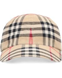 Burberry - Vintage Check Motif Baseball Cap - Lyst