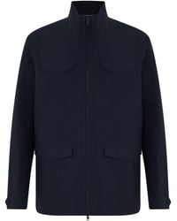 Herno - Field Jacket With High Collar - Lyst