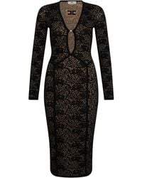 Elisabetta Franchi - Dress With A Deep Neckline - Lyst