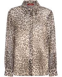 Max Mara - Camicia Valzer in seta stampata - Lyst