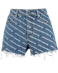 Alexander Wang - Shorts Denim With Print - Lyst