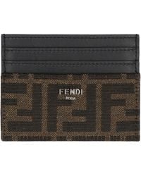 Fendi - Portacarte Con Logo Ff Jacquard - Lyst