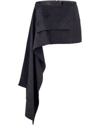 Des Phemmes - Skirt With Asymmetric Cut - Lyst